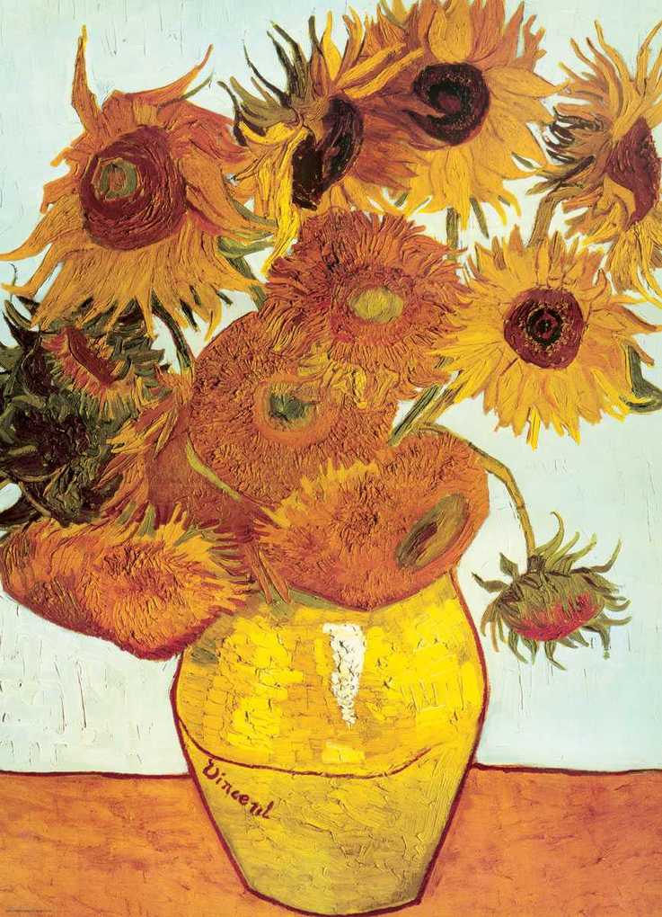 Weitere Ansicht: Eurographics 6000-3688 - Zwölf Sonnenblumen in einer Vase von van Gogh , Puzzle, 1.000 Teile