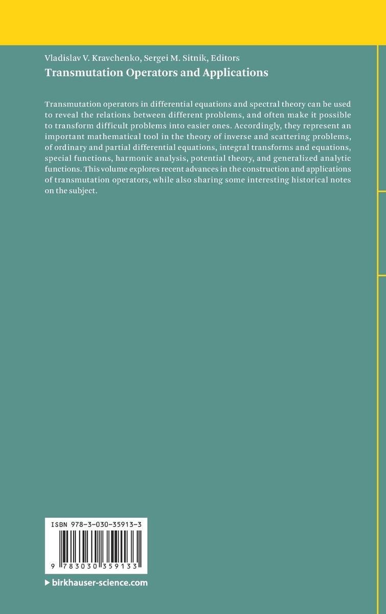 Weitere Ansicht: Transmutation Operators and Applications