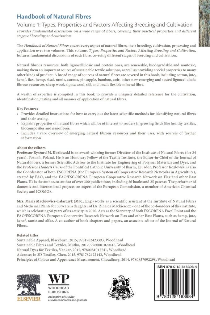 Weitere Ansicht: Handbook of Natural Fibres | Ryszard M Kozlowski