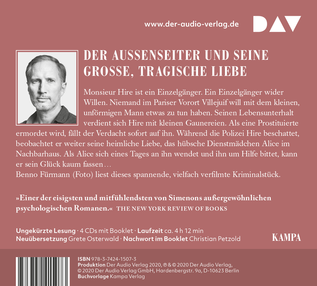 Weitere Ansicht: Die Verlobung des Monsieur Hire, 4 Audio-CD | Georges Simenon