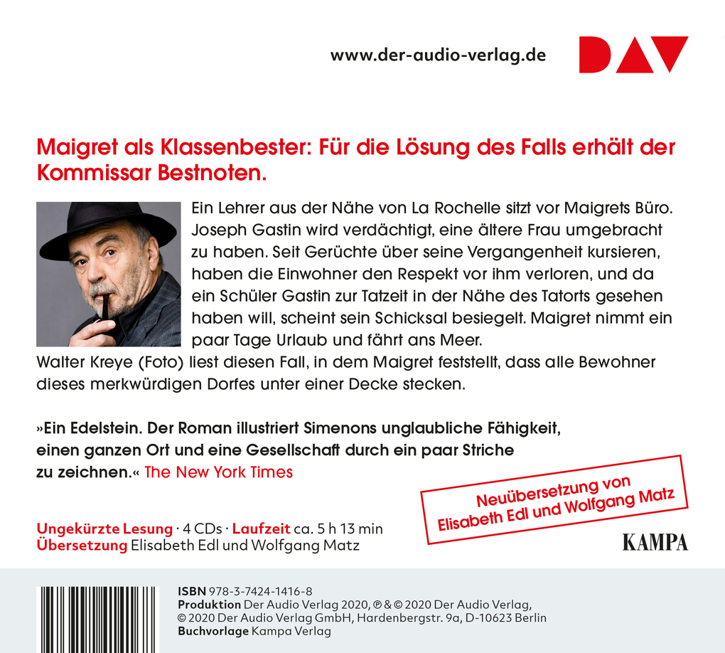 Weitere Ansicht: Maigret in der Schule, 4 Audio-CD | Georges Simenon