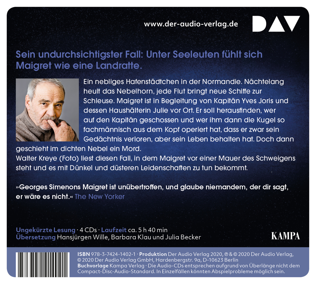 Weitere Ansicht: Maigret und der geheimnisvolle Kapitän, 4 Audio-CD | Georges Simenon