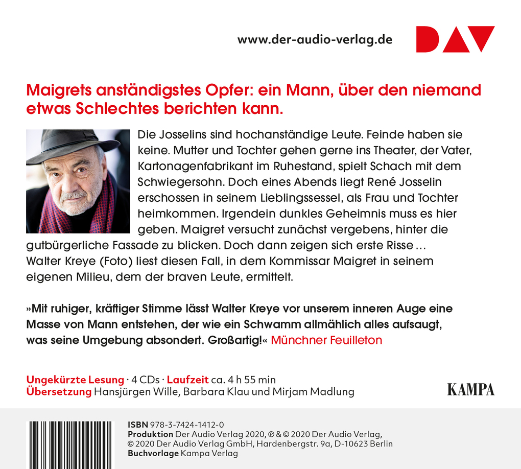 Weitere Ansicht: Maigret und die braven Leute, 4 Audio-CD | Georges Simenon