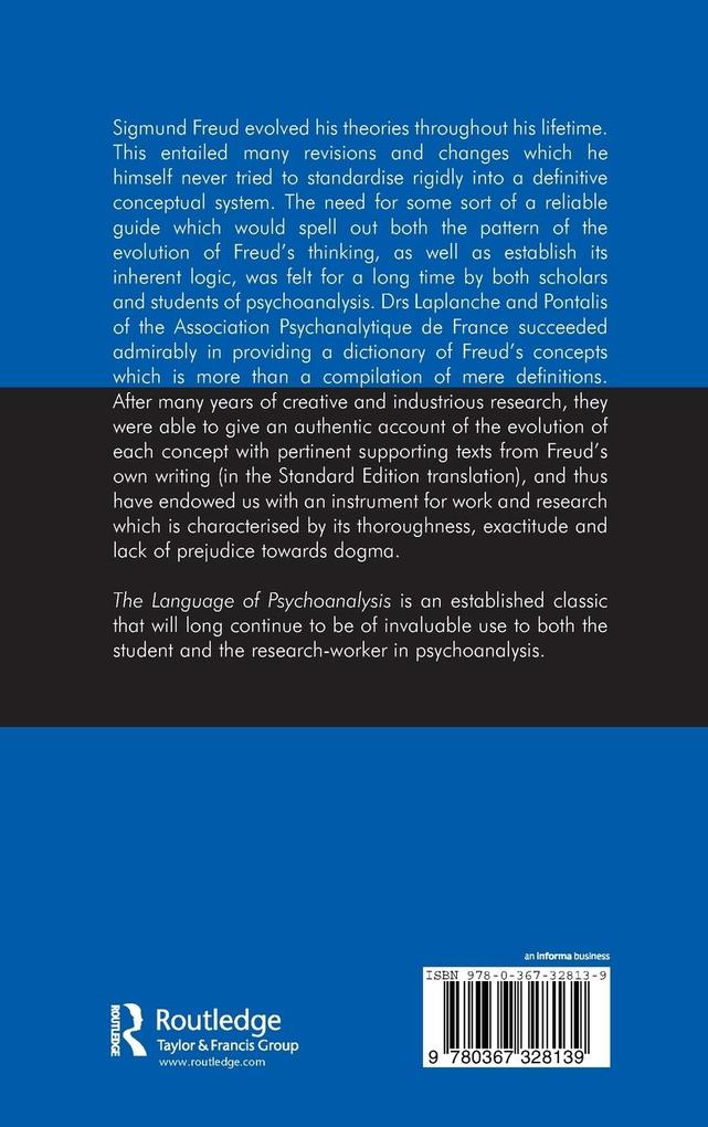 Weitere Ansicht: The Language of Psychoanalysis | Jean Laplanche, Jean-Bertrand Pontalis