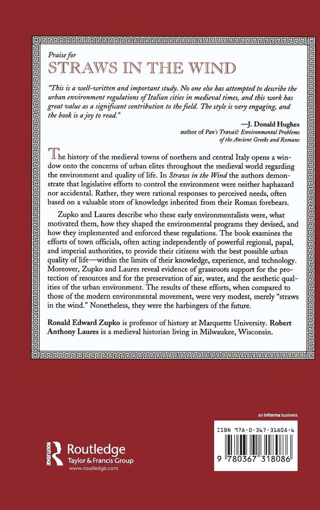 Weitere Ansicht: Straws In The Wind | Ronald E Zupko, Robert A Laures