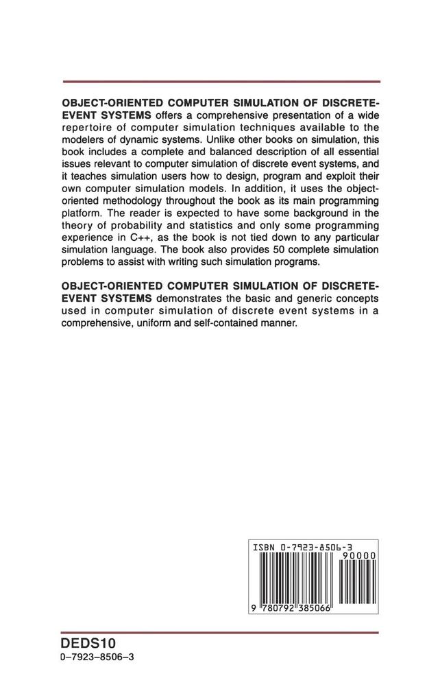 Weitere Ansicht: Object-Oriented Computer Simulation of Discrete-Event Systems | Jerzy Tyszer