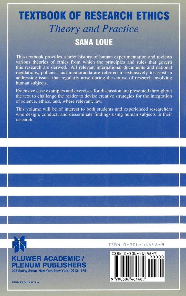 Weitere Ansicht: Textbook of Research Ethics | Sana Loue