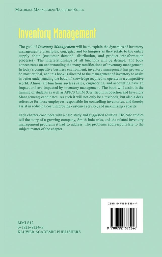 Weitere Ansicht: Inventory Management | John W. Toomey