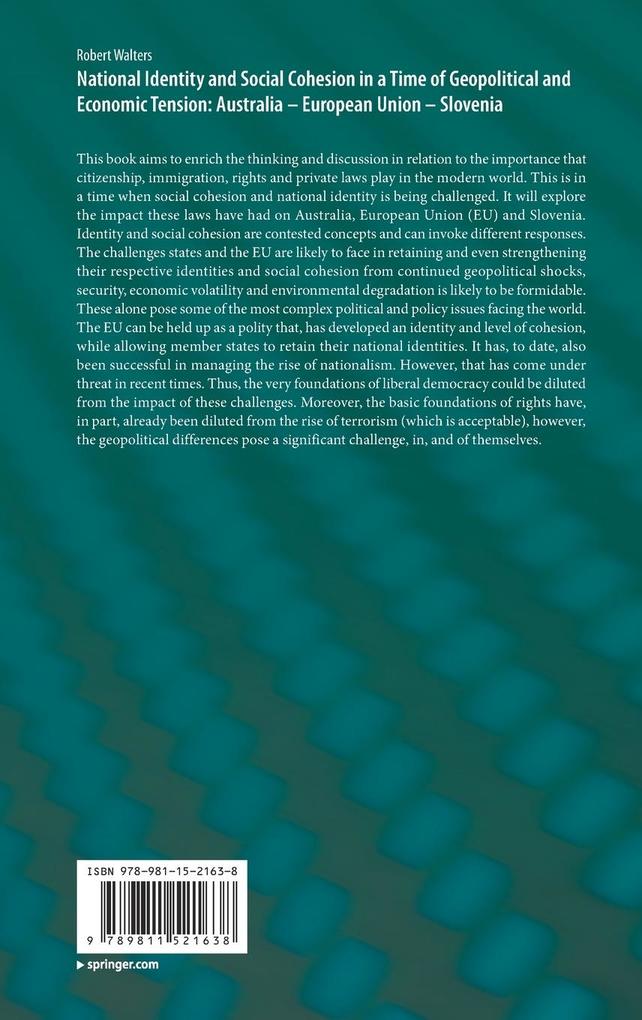 Weitere Ansicht: National Identity and Social Cohesion in a Time of Geopolitical and Economic Tension: Australia - European Union - Slovenia | Robert Walters
