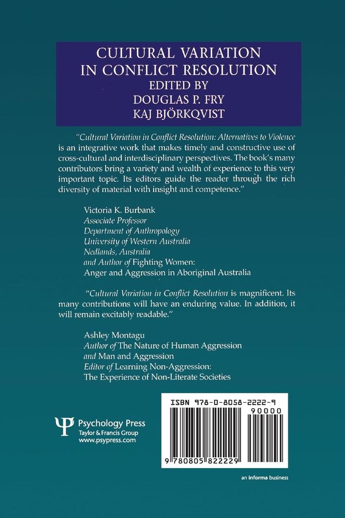 Weitere Ansicht: Cultural Variation in Conflict Resolution