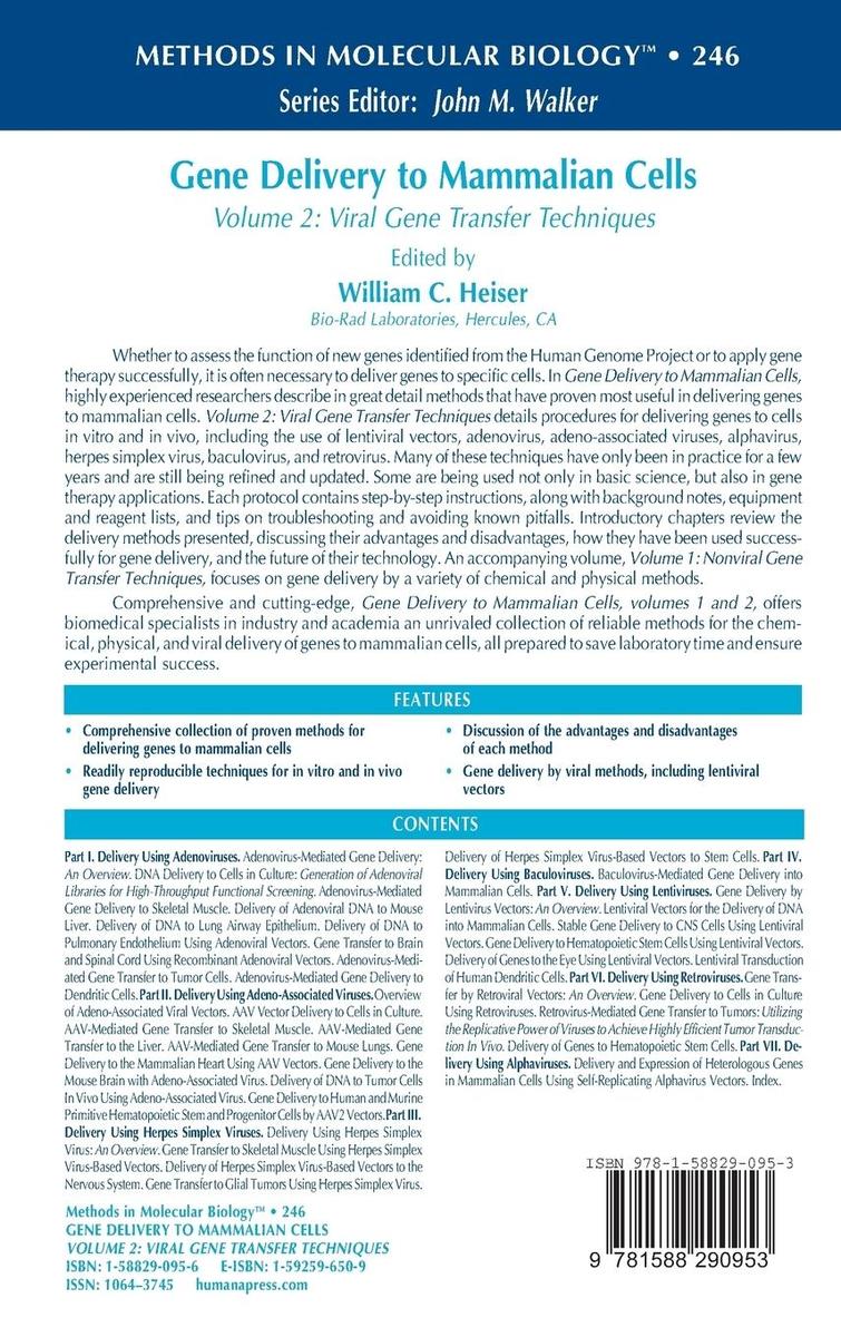 Weitere Ansicht: Gene Delivery to Mammalian Cells