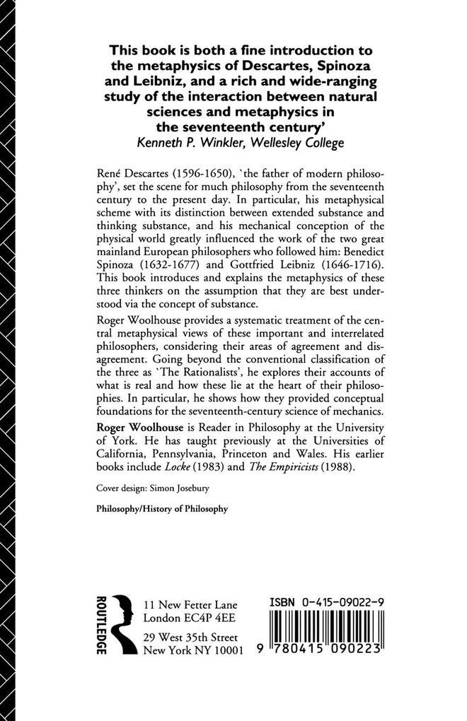 Weitere Ansicht: Descartes, Spinoza, Leibniz | Roger Woolhouse