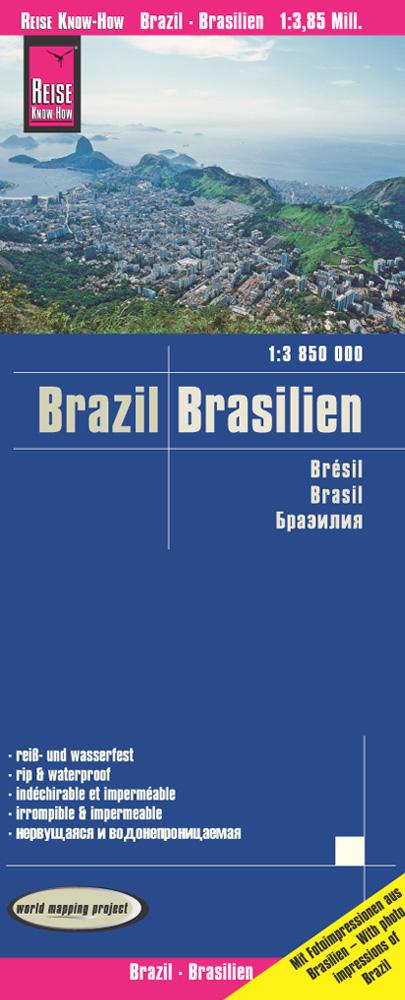 Produktbild: Reise Know-How Landkarte Brasilien / Brazil (1:3.850.000) | Reise Know-How Verlag Peter Rump