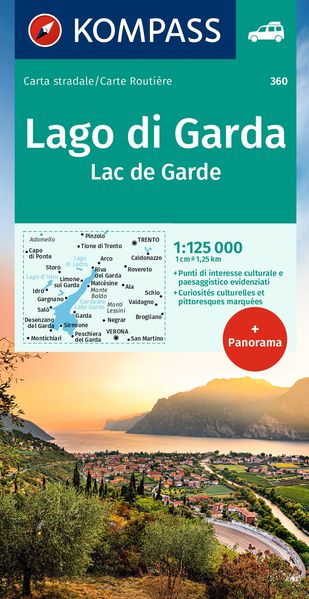 Produktbild: KOMPASS Autokarte Lago di Garda, Lac de Garde 1:125.000