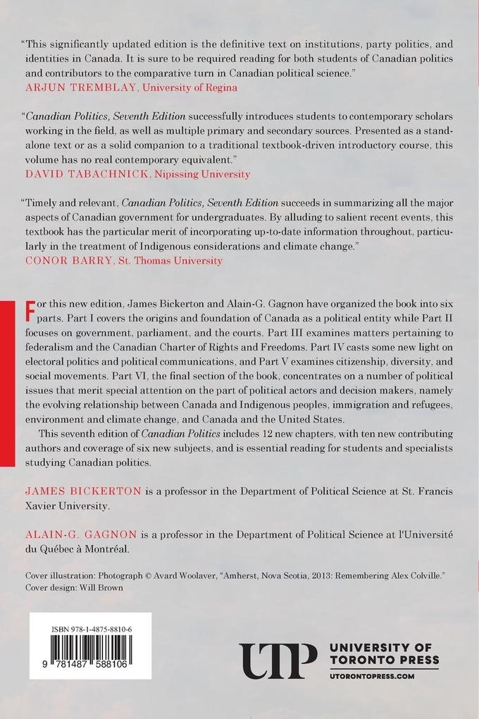 Weitere Ansicht: Canadian Politics, Seventh Edition
