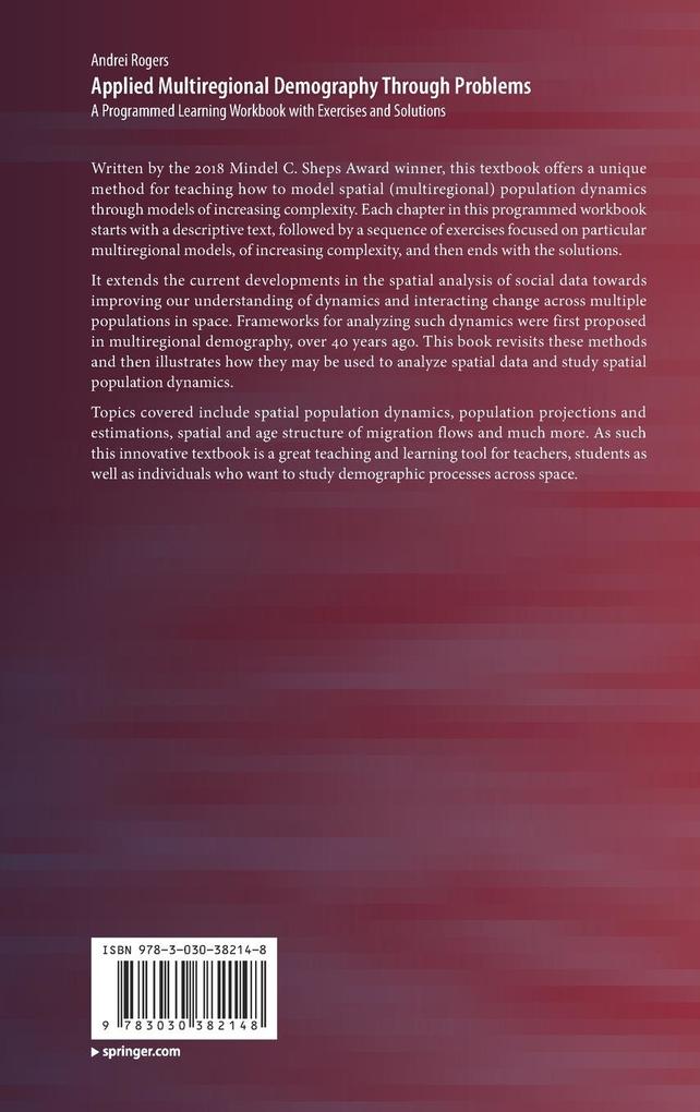 Weitere Ansicht: Applied Multiregional Demography Through Problems | Andrei Rogers