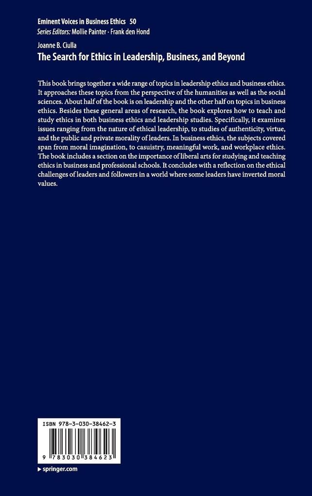 Weitere Ansicht: The Search for Ethics in Leadership, Business, and Beyond | Joanne B. Ciulla