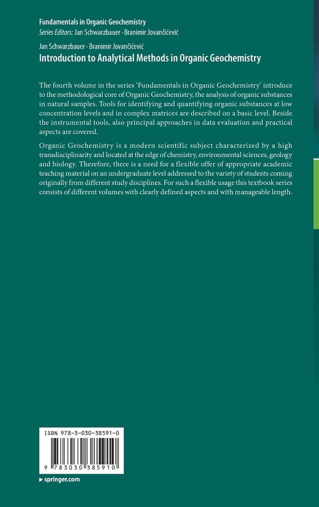 Weitere Ansicht: Introduction to Analytical Methods in Organic Geochemistry | Jan Schwarzbauer, Branimir Jovancicevic, Branimir Jovanievi
