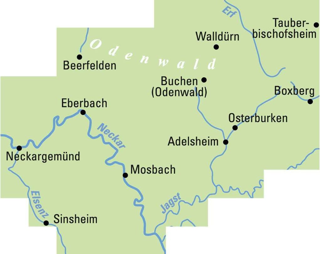 Weitere Ansicht: ADFC-Regionalkarte Neckar-Odenwald, 1:50.000, reiß- und wetterfest, GPS-Tracks Download