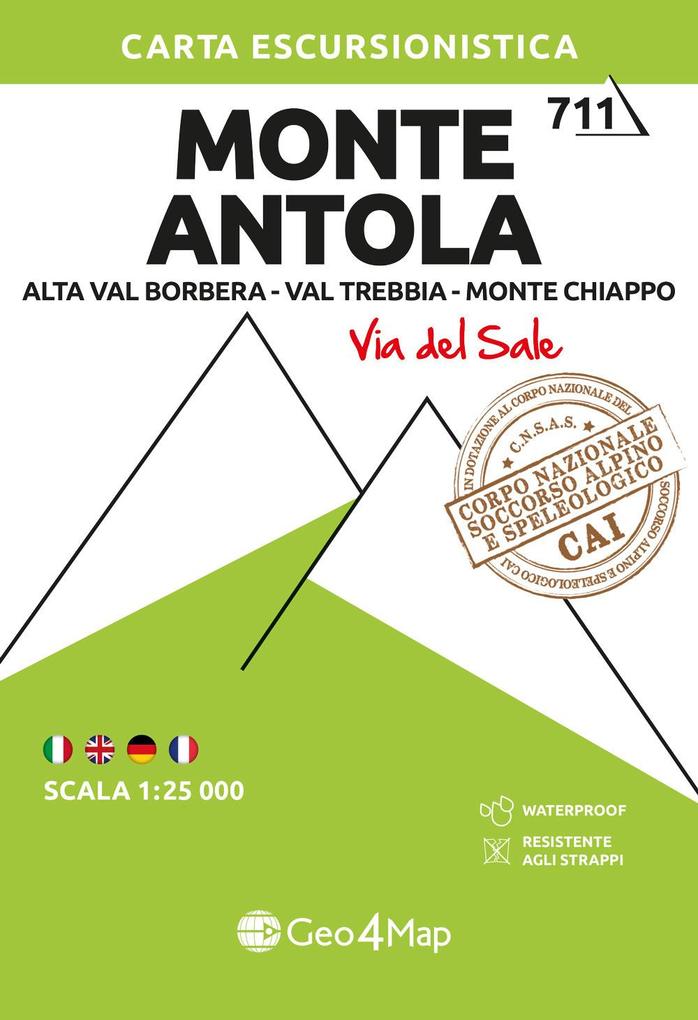 Produktbild: Monte Antola. Alta Val Borbera, Val Trebbia, Monte Chiappo. Carta escursionistica 1:25.000
