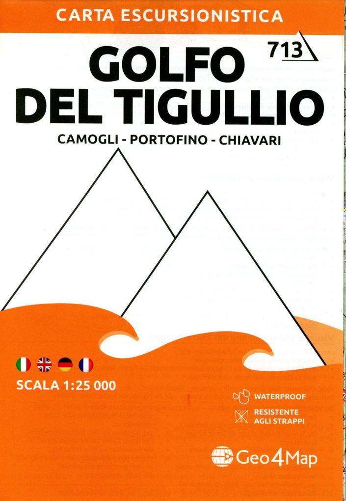 Produktbild: Golfo del Tigullio - Camogli - Portofino - Chiavari. Carta escursionistica 1:25.000