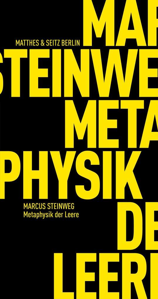 Produktbild: Metaphysik der Leere | Marcus Steinweg