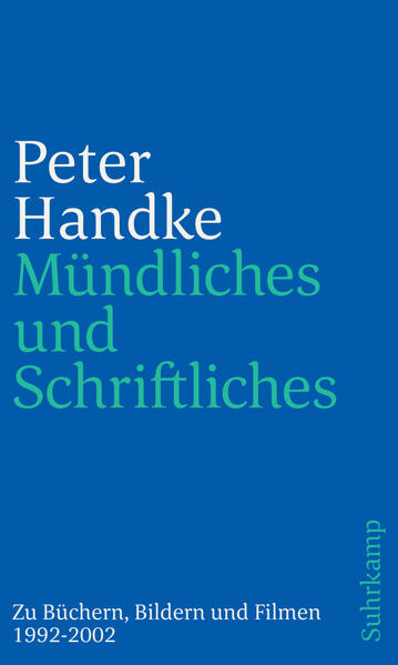 Produktbild: Mündliches und Schriftliches | Peter Handke