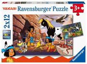 Ravensburger Kinderpuzzle - 05069 Unterwegs mit Yakari - Puzzle für Kinder ab 3 Jahren, mit 2x12 Teilen