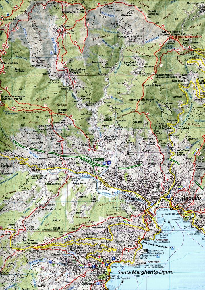 Weitere Ansicht: Golfo del Tigullio - Camogli - Portofino - Chiavari. Carta escursionistica 1:25.000