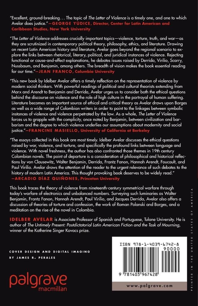 Weitere Ansicht: The Letter of Violence | I. Avelar