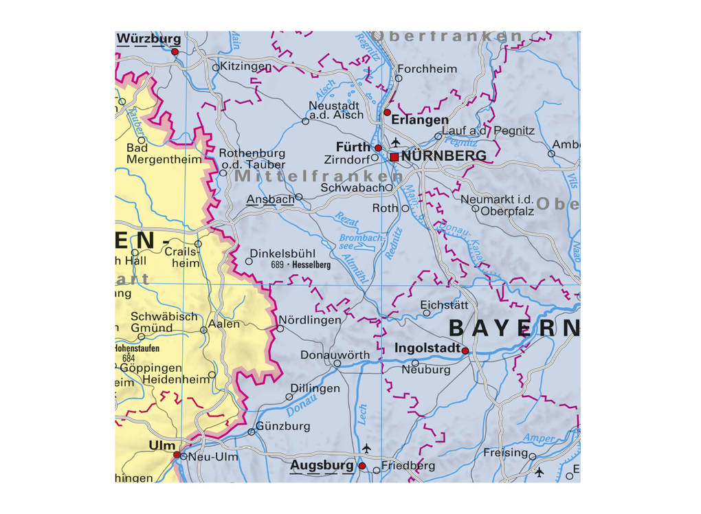 Weitere Ansicht: Deutschland politisch mit Bundesländerwappen | Heinrich Stiefel