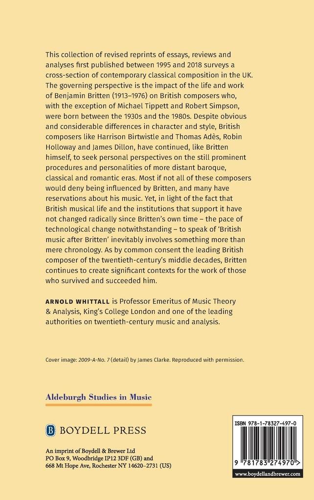 Weitere Ansicht: British Music After Britten | Arnold Whittall