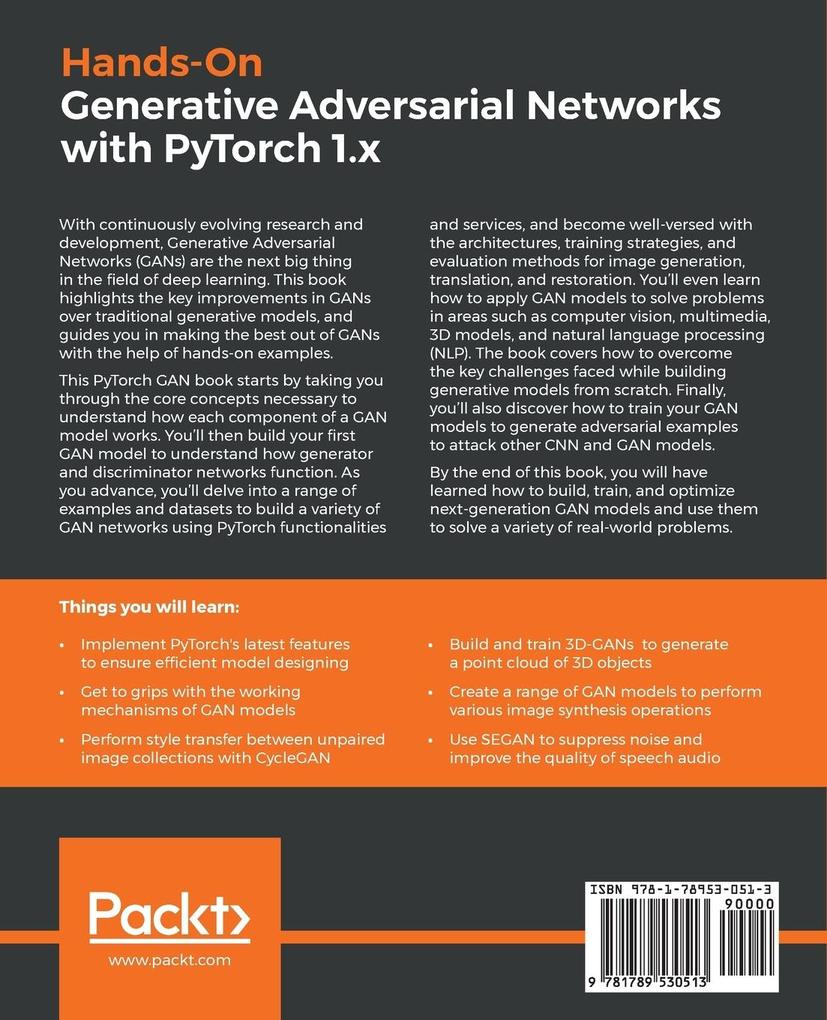 Weitere Ansicht: Hands-On Generative Adversarial Networks with PyTorch 1.x | John Hany, Greg Walters