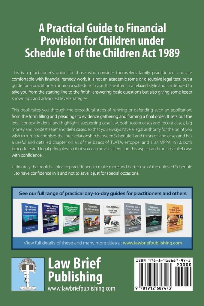 Weitere Ansicht: A Practical Guide to Financial Provision for Children under Schedule 1 of the Children Act 1989 | Katharine Bundell