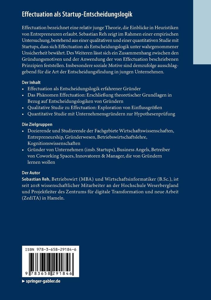 Weitere Ansicht: Effectuation als Startup-Entscheidungslogik | Sebastian Reh