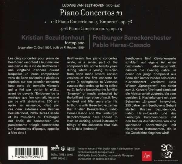 Weitere Ansicht: Beethoven: Piano Concertos #1 | Kristian/Heras-Casado, Pablo/+ Bezuidenhout, Pablo Heras-Casado Freiburger Barockorchester