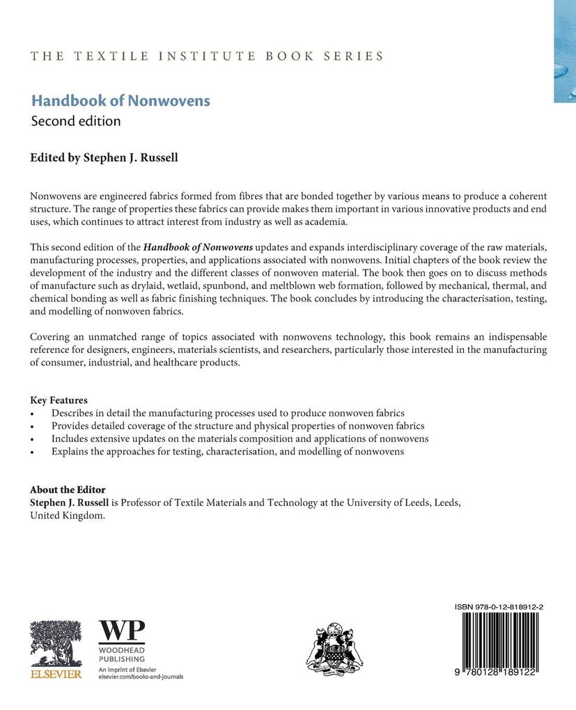 Weitere Ansicht: Handbook of Nonwovens | S. J. Russell