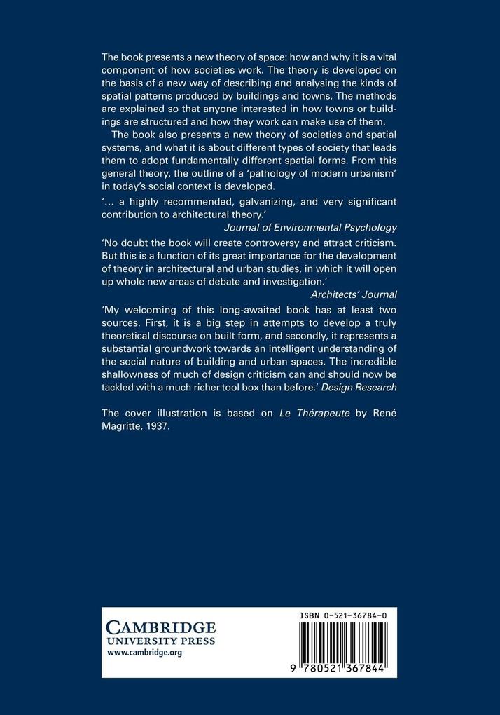 Weitere Ansicht: The Social Logic of Space | Bill Hillier, Julienne Hanson