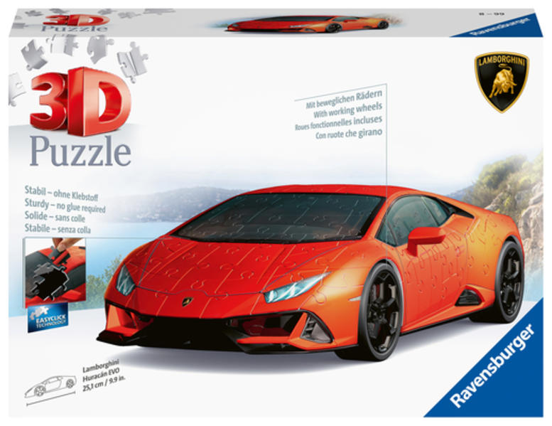 Ravensburger 3D Puzzle Lamborghini Huracán EVO 11238 - Das berühmte Fahrzeug als 3D Puzzle Auto als Spielware
