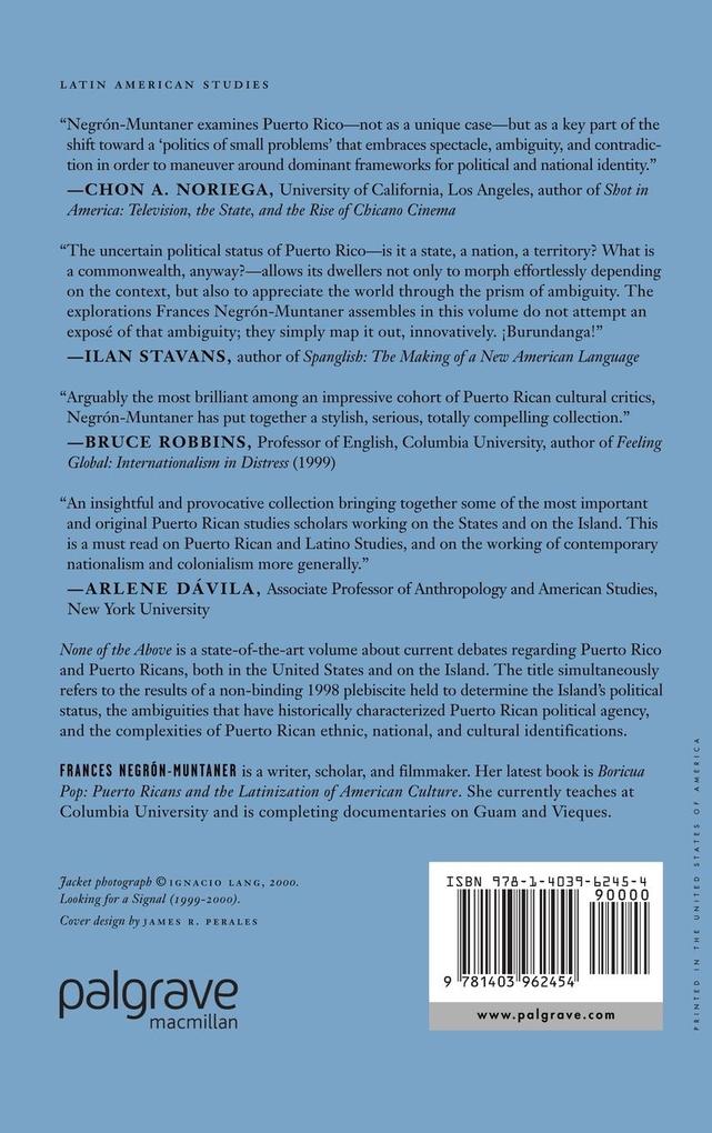 Weitere Ansicht: None of the Above | Frances Negrón-Muntaner