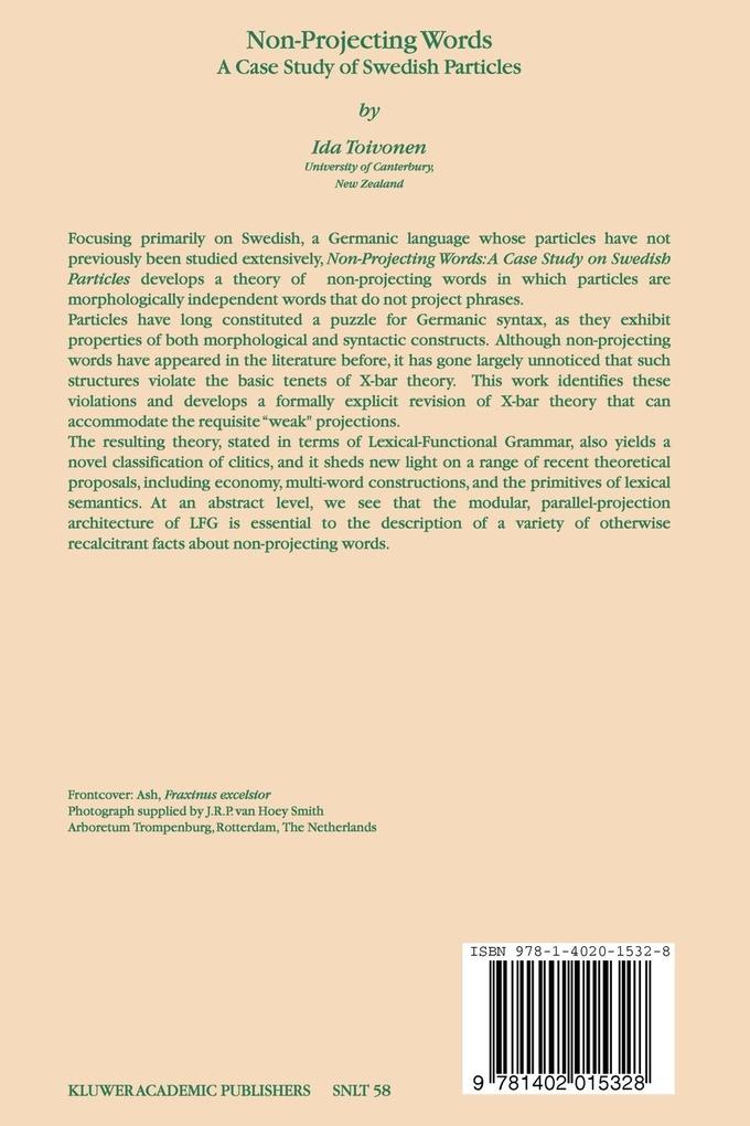 Weitere Ansicht: Non-Projecting Words | I. Toivonen