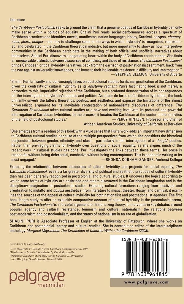 Weitere Ansicht: The Caribbean Postcolonial | Shalini Puri