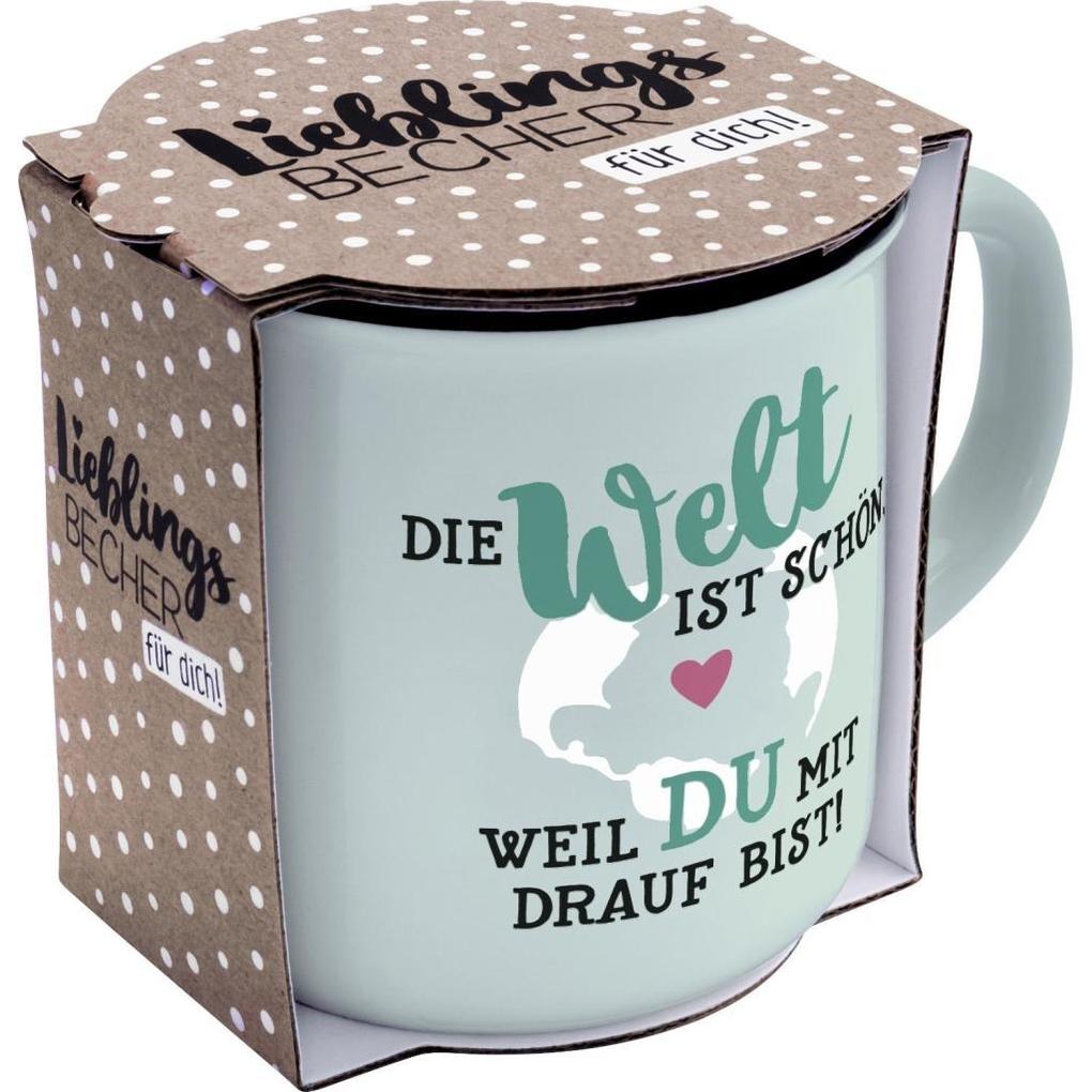 Weitere Ansicht: Gruss und Co 45775 Kaffee-Becher Welt, New Bone China Porzellan, 35 cl