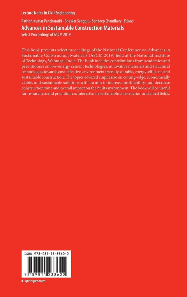 Weitere Ansicht: Advances in Sustainable Construction Materials