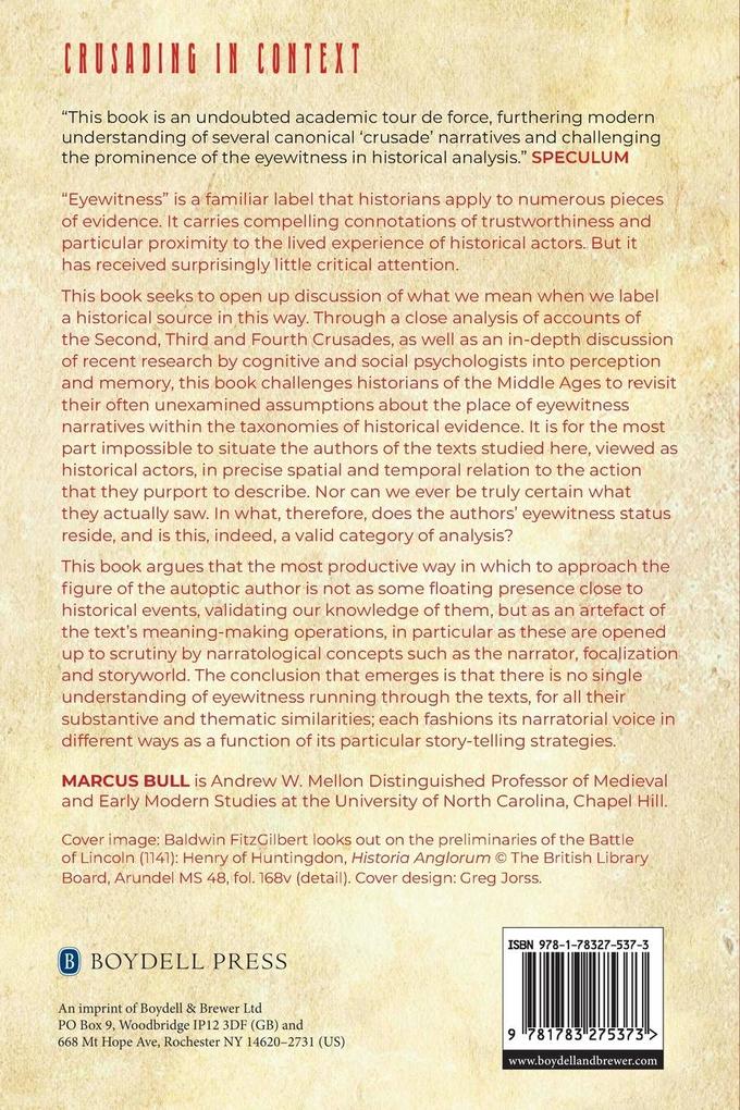 Weitere Ansicht: Eyewitness and Crusade Narrative | Marcus Bull