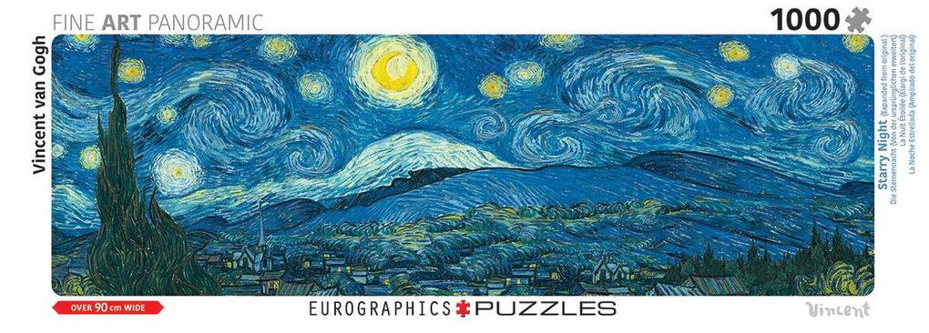 Weitere Ansicht: Sternennacht Panorama 1000 Teile | Vincent Van Gogh