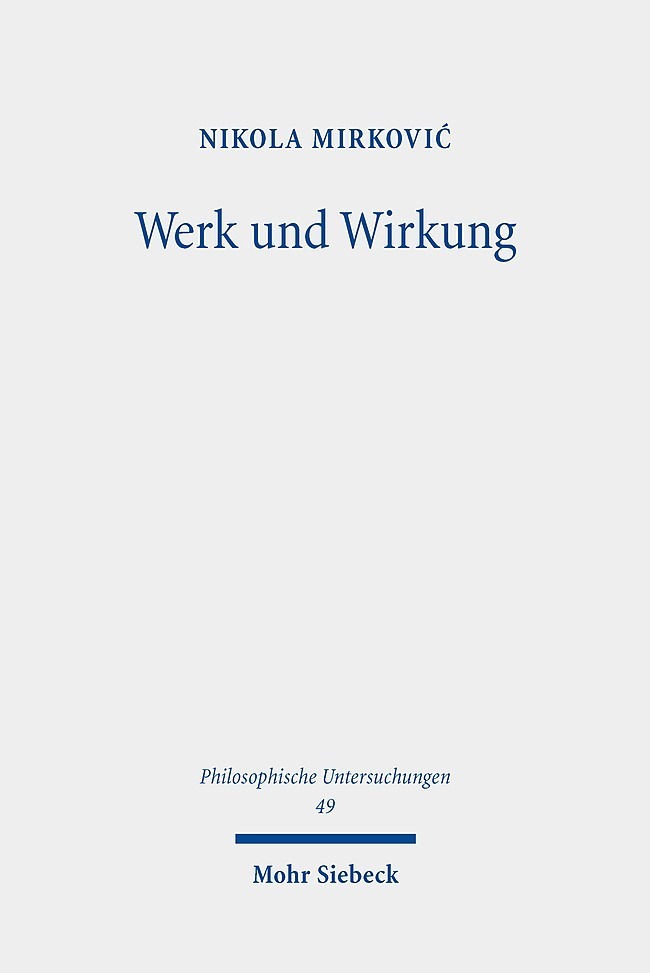Produktbild: Werk und Wirkung | Nikola Mirkovi