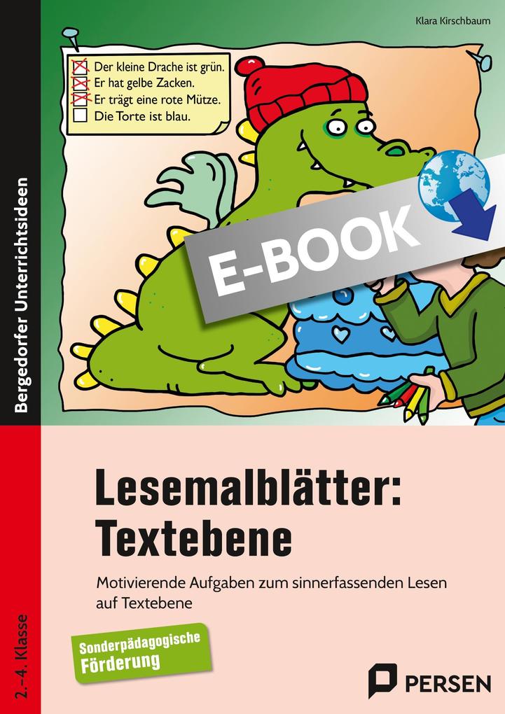 Produktbild: Lesemalblätter: Textebene | Klara Kirschbaum