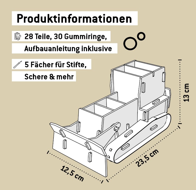 Weitere Ansicht: Werkhaus Stiftebox Raupe