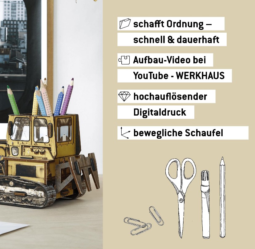 Weitere Ansicht: Werkhaus Stiftebox Raupe